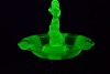 Uranium Glass - Depression glass - float bowl