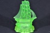 Uranium Glass - Depression glass - Flower Frog - 2