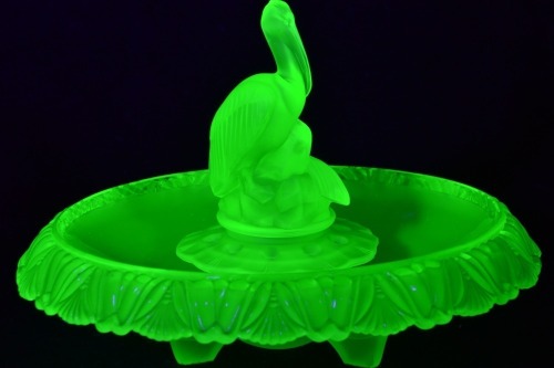 Uranium Glass - Depression Glass - Float Bowl