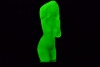 Uranium Glass - Desna Glass - naked lady figurine