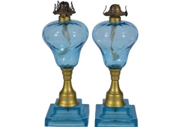 Depression Glass - Household - Whale Oil Lamps