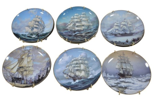 Box Lot - 12x Ship Plates - Franklin Porcelain