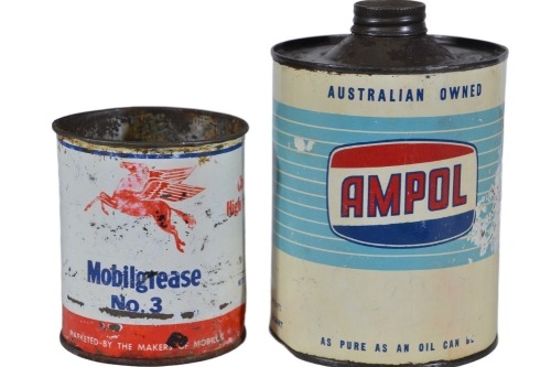 Garagenalia - Tins x2 - Ampol and Mobiloil