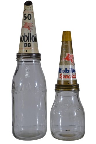 Garagenalia - Oil Bottles - Mobil Oil x 2