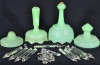 Uranium Glass - Group lot - Damaged items - 2