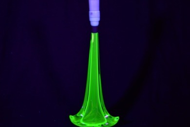 Uranium glass- Murano style - Lamp Base
