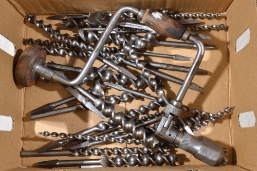 Box Lot - Hand Drill and Bits