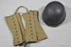 Militaria - helmet and gaiters