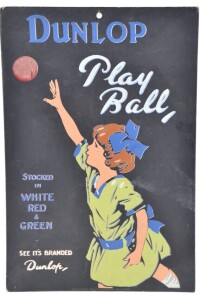 Advertising - Dunlop Cardboard sign