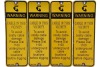 Enamelled sign - Telstra cable locator x4