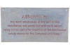 Engraved sign - Shearing