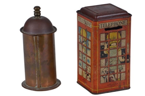 Money Boxes x2 - One Telephone box, One Post Box