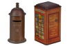 Money Boxes x2 - One Telephone box, One Post Box - 2