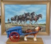 Horse Items x2 - Painting and figurine