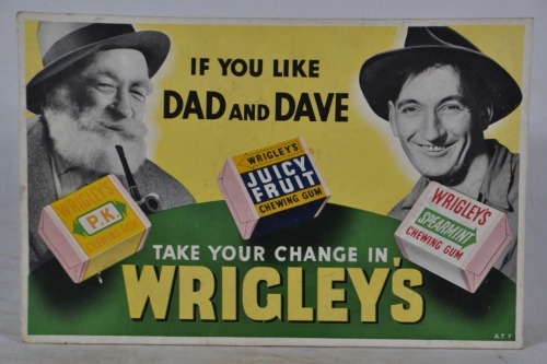 Counter top Advertisement - Wrigley's Chewing Gum / Dad & Dave