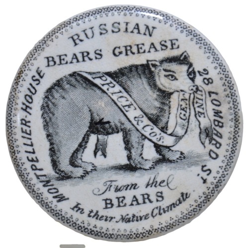 Pot Lid - Russian Bears Grease 'From the Bears in their native Climate'