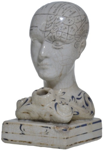 Figural Ink Well - Phrenology Head