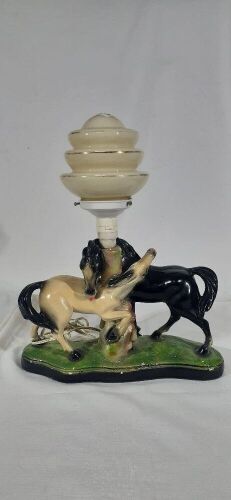 Electric lamp - Playful horses