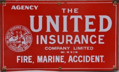 Enamel Sign - United Insurance
