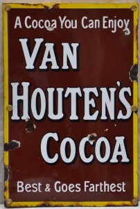 Enamel Sign - Van Houtens Cocoa