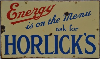 Enamel Sign - Horlicks Engery