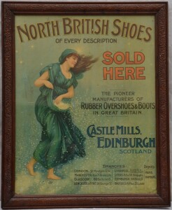 Cardboard Advertising - North British Shoes
