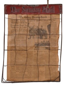 Newspaper Stand - Sunday Mail with Hiroshima news story