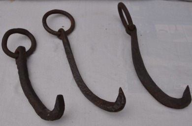 Tools - Lumber Hooks x 3 - Hand forged