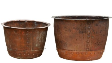 Nautical - Pair of wash copper tubs