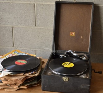 Radio - HMV Gramophone and records