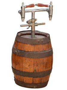 Breweriana - Barrel: Small size 'Tooth' beer barrel with chrome fittings