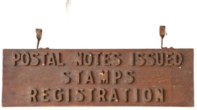 Sign - Wooden Postal sign