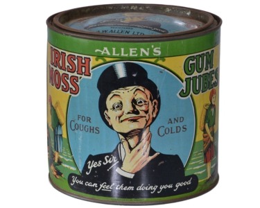 Tin - Allen's Irish Moss Gum Jubes Melbourne