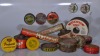 Box Lot - Round tins including boot polish, cleaners & more
