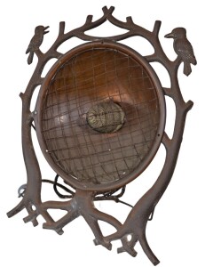 Australiana - Coil Heater with pair of mounted Kookaburras