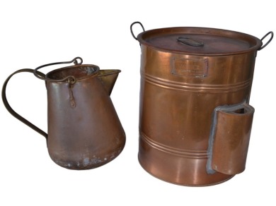 Kitchenalia - Copper x 2 - Water Jug & Vacola Preserving pot