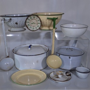 Kitchenalia - Enamel Ware x 12 -