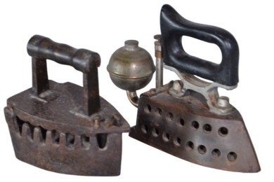Kitchenalia - Irons x 2 - Kerosene & Coal