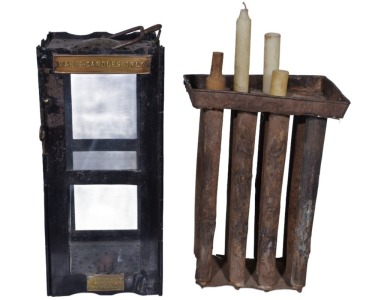 Lamp - Early Aussie Candle lamp with Candle Mould
