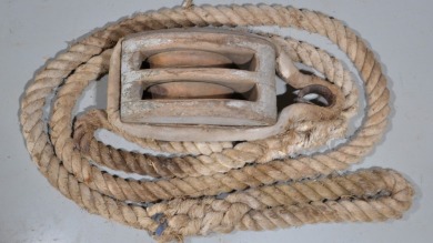 Nautical - Mooring Line and timber block