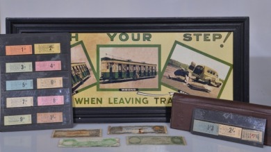 Tramway - Framed poster, Tickets, Money & Dispenser