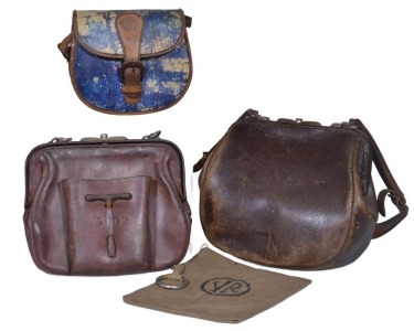 Transport x4 - Leather conductor and transport worker bags