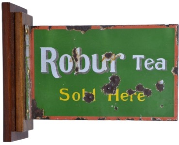 Enamel Sign - Double Sided - Robur Tea