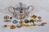 Collectible - Sugar Bowl w/ Assorted pins - 2