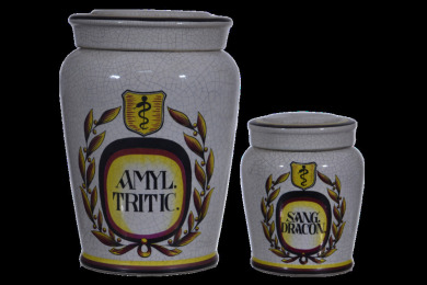 Chemist - Apothecary jars x 2
