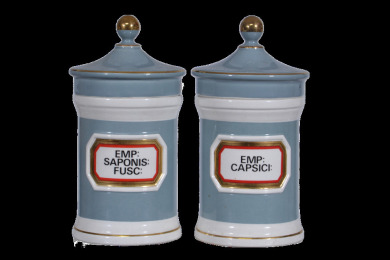 Chemist - Apothecary jars x 2