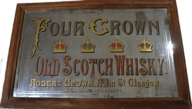 Advertising - Mirror - Four Crown Old Scotch Whiskey (Shelley)