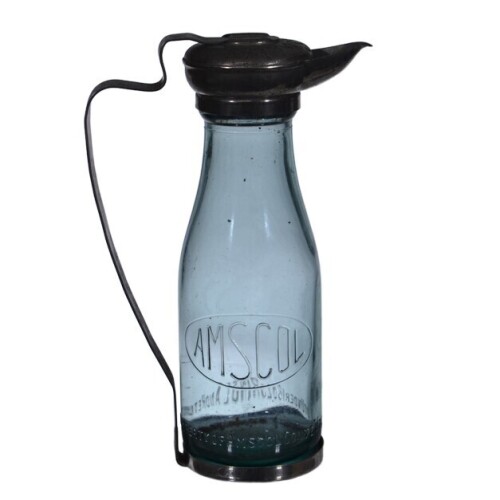 Collectibles - Milk bottle and holder