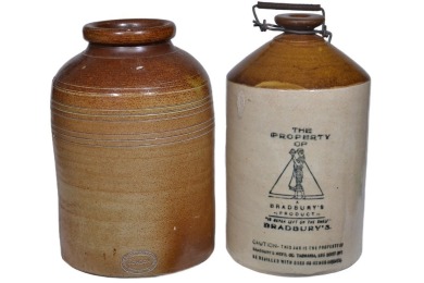 stoneware - Jars x 2