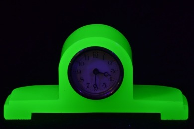 Uranium Glass - Mantle Clock